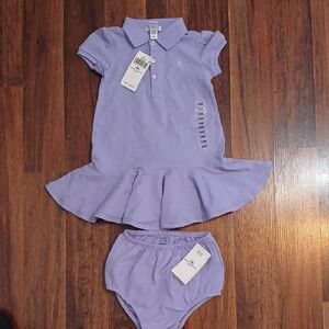 Ralph Lauren Lavender Polo Dress with Matching Bloomer
